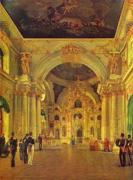 Alexey Tyranov. View of the Big Church of the Winter Palace